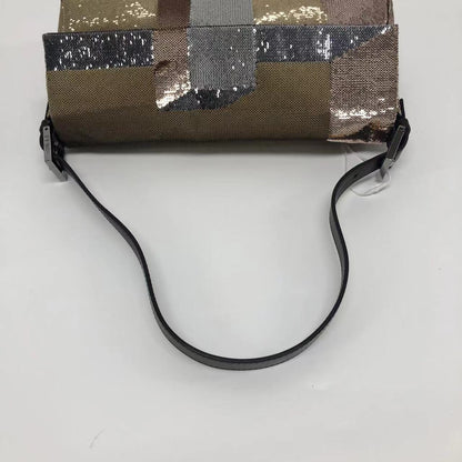 Fendi Baguette Blocks Abstract Pattern Glitter Sequin Shoulder bag