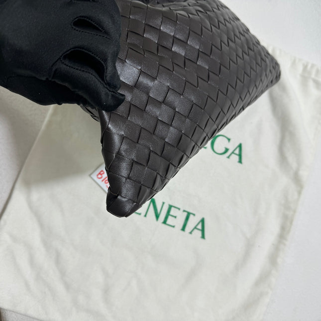 Bottega Veneta Hop Hobo Small Leather Chocolate Brown