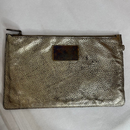 Bottega Veneta Cabat Large Intreccio Deerskin Leather Tote Bag Gold
