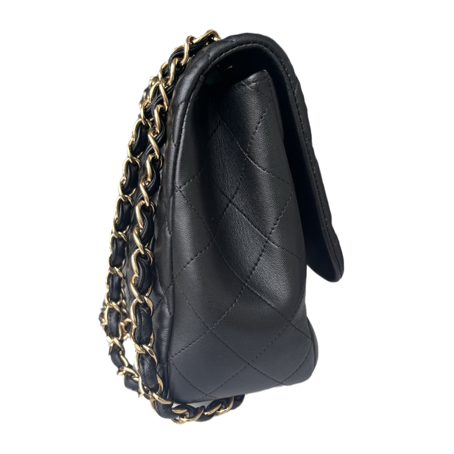 Sold Chanel Timeless/ Classic Flap Jumbo/Large Black with Gold Hardware