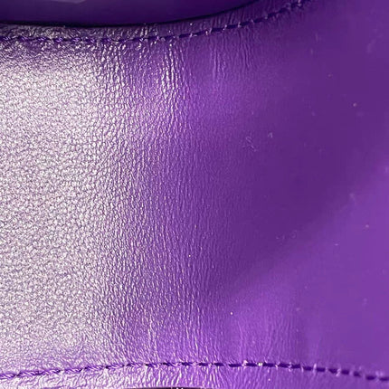 Versace La Medusa Mini Crystal Embellished Top Handle Bag in Purple