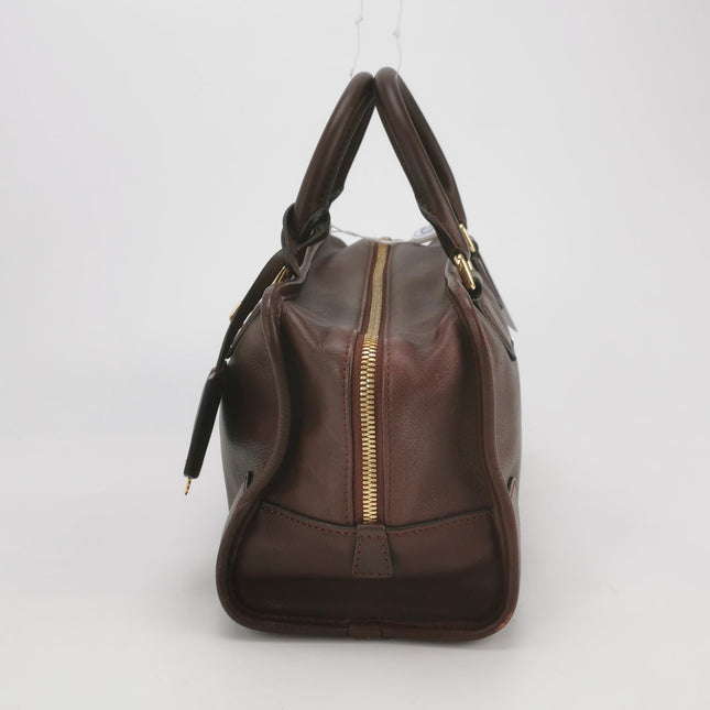 Loewe Amazona 28 in Burgundy Calfskin Leather and Gold-tone Hardware