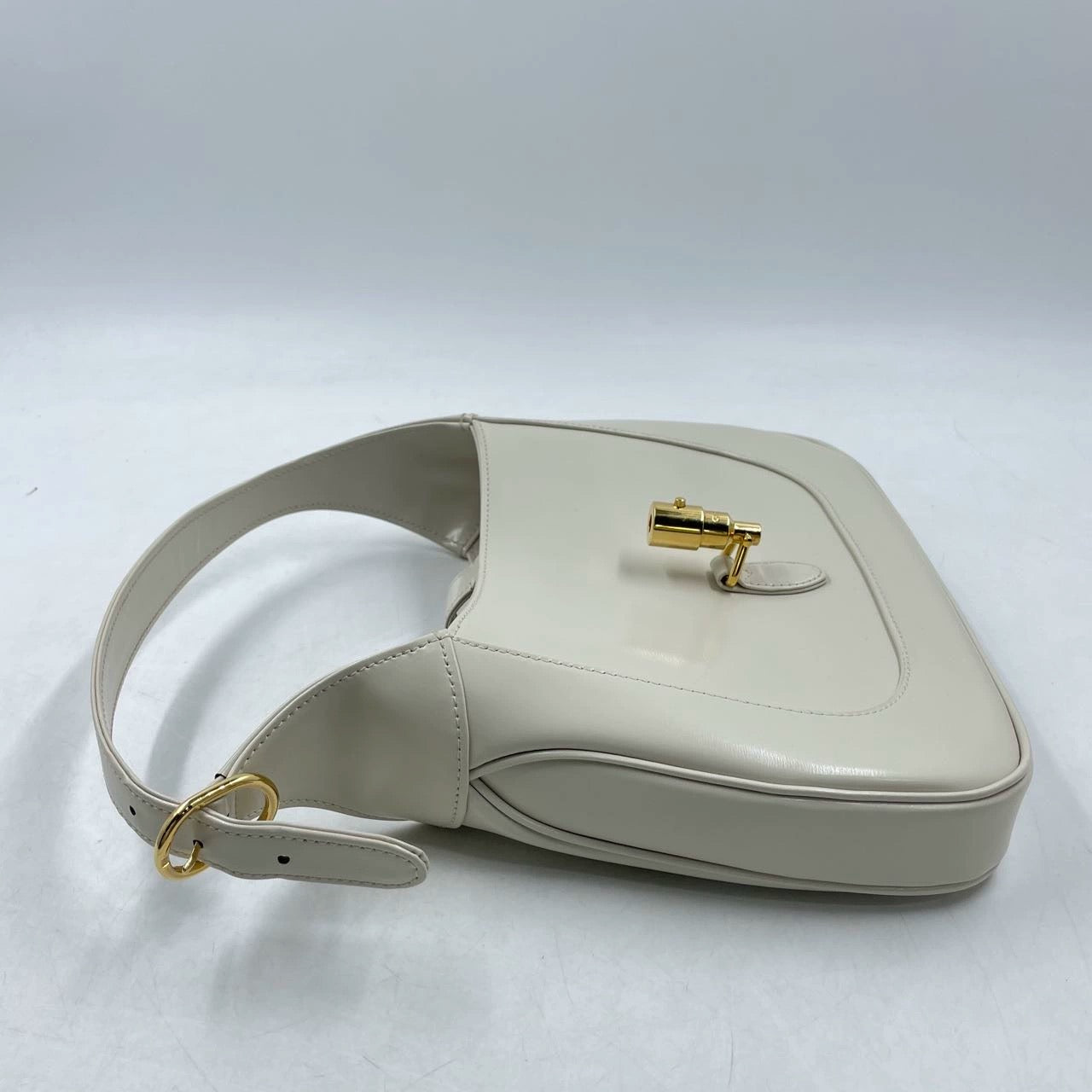 Sold Gucci Jackie 1961 Small Leather Bag with Adjustable Strap White