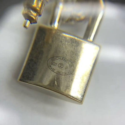 Chanel Padlock Gold-tone Earrings