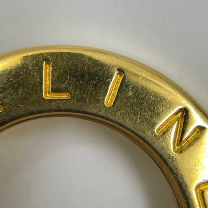 Celine 1990s Gold-tone Triomphe Planet Link Charm Bracelet