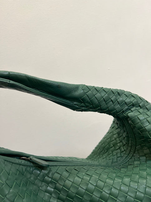 Bottega Veneta Veneta Hobo Large Dark Green 47cm Lambskin Leather