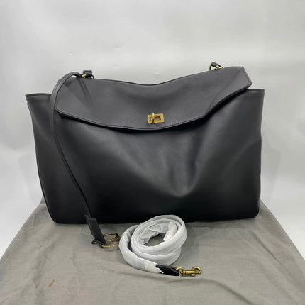 Balenciaga Rodeo Large Black Calfskin Leather Two Way Bag