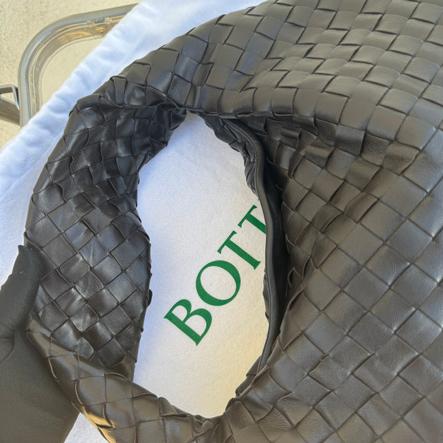 Bottega Veneta Hop Hobo Small Leather Chocolate Brown