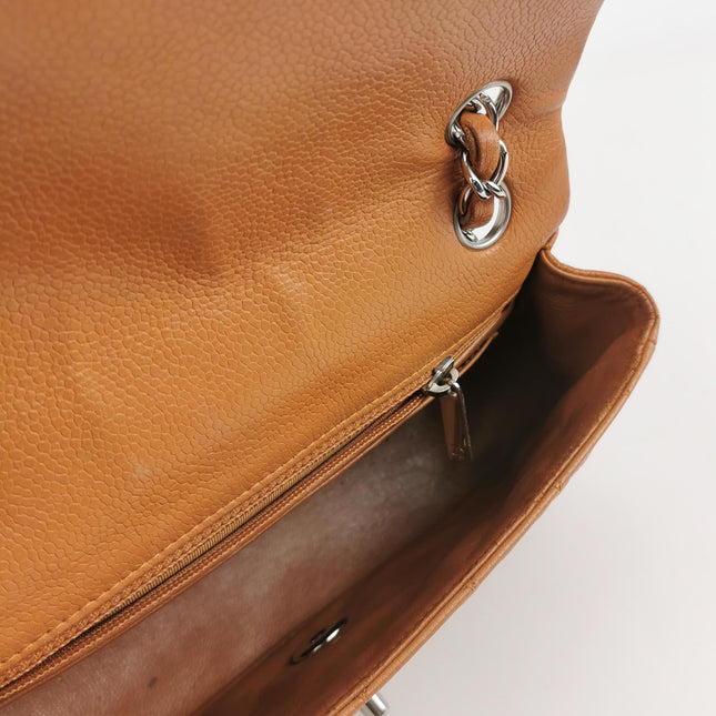 Chanel Classic Flap Rectangular Mini Tan Brown Caviar Leather