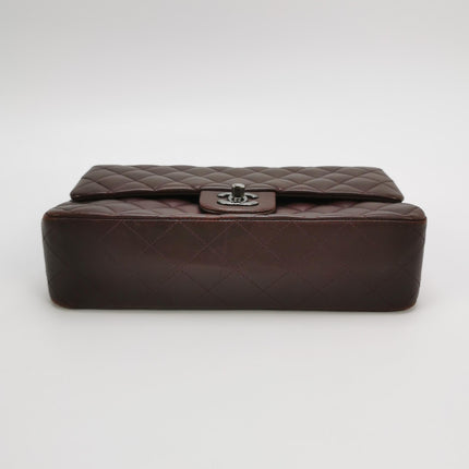 Chanel Timeless Classic Flap Medium Purple Lambskin Leather Silver Hardware 2011-2012