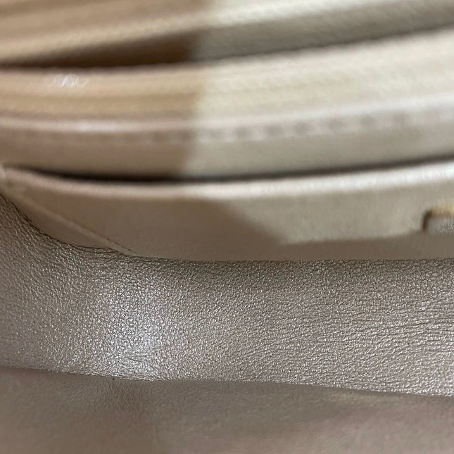 Chanel Classic Flap Mini Square Star Purse Gold Patent Calfskin Leather Mirror Glaze