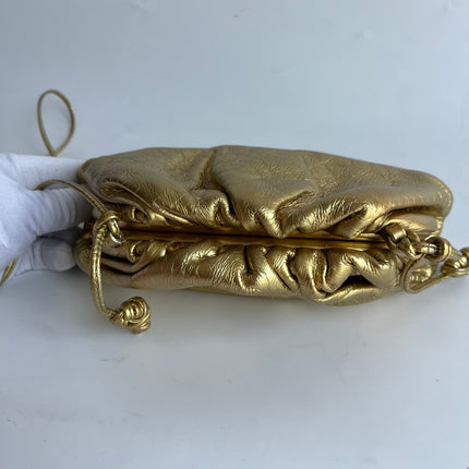 Bottega Veneta Pouch Mini Gold Lambskin Leather Crossbody Bag