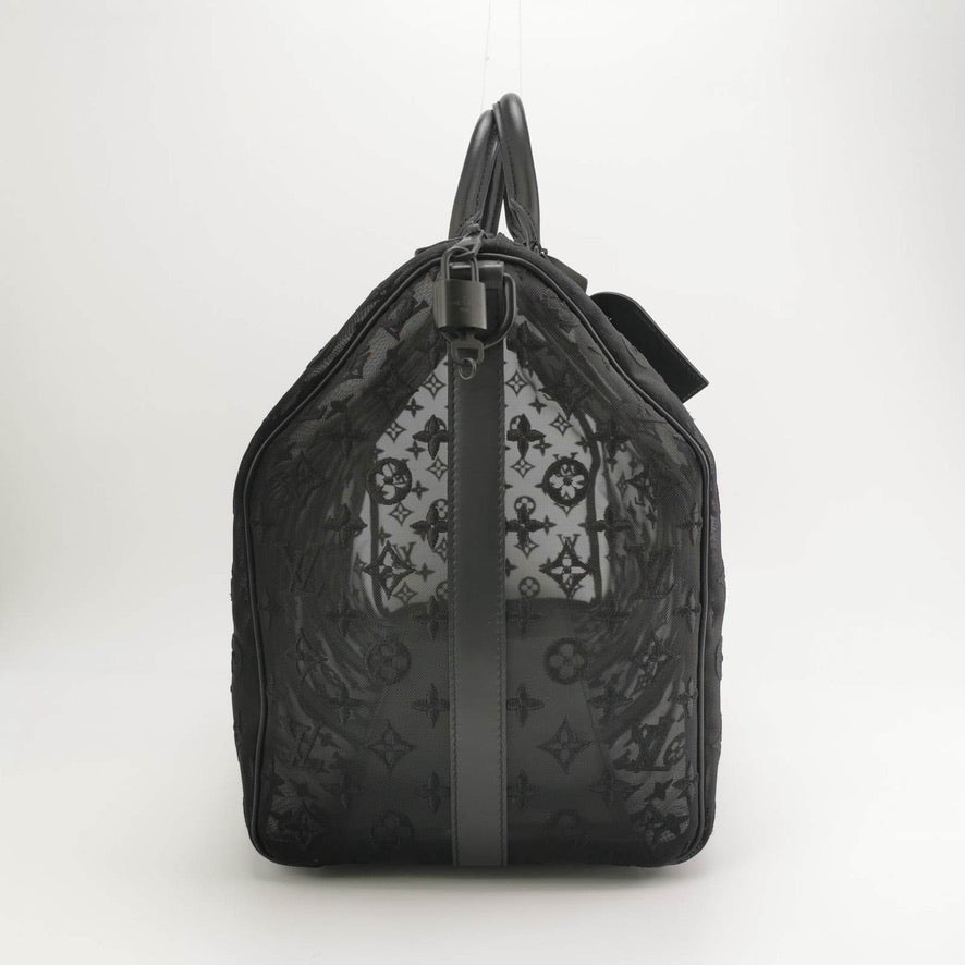 Sold Louis Vuitton Keepall Bandouliere Monogram Mesh 50 Black in Mesh Luxbags