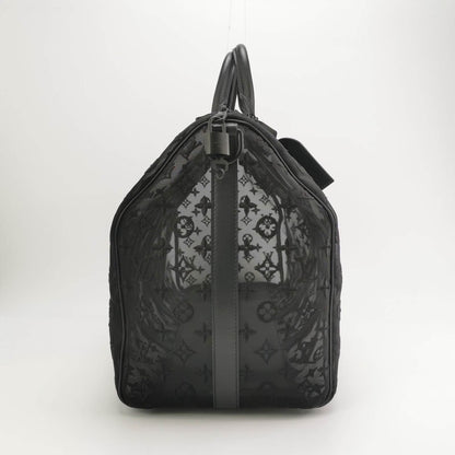 Louis Vuitton Keepall Bandouliere Monogram Mesh 50 Black in Mesh/Leather