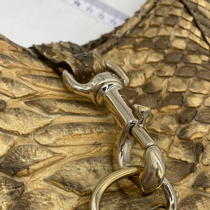 Gucci Jackie Vintage Camel Python Leather Rare