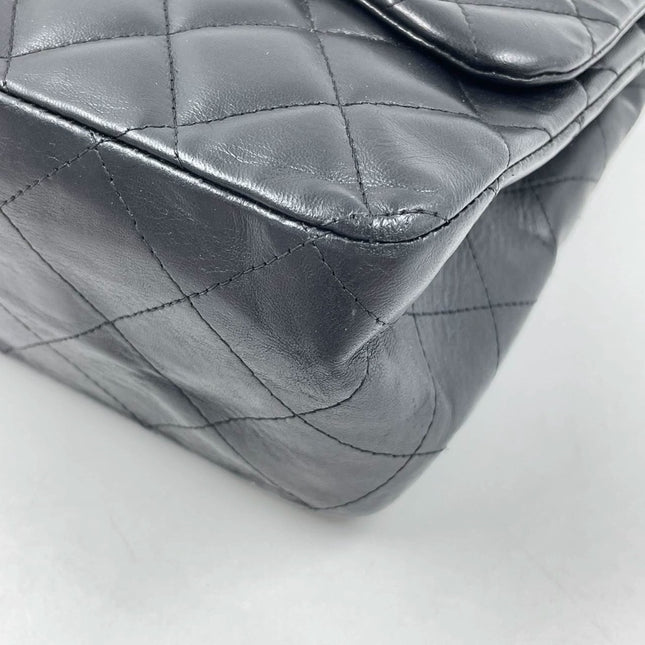 Sold Chanel Timeless/ Classic Flap Jumbo/Large Black with Gold Hardware