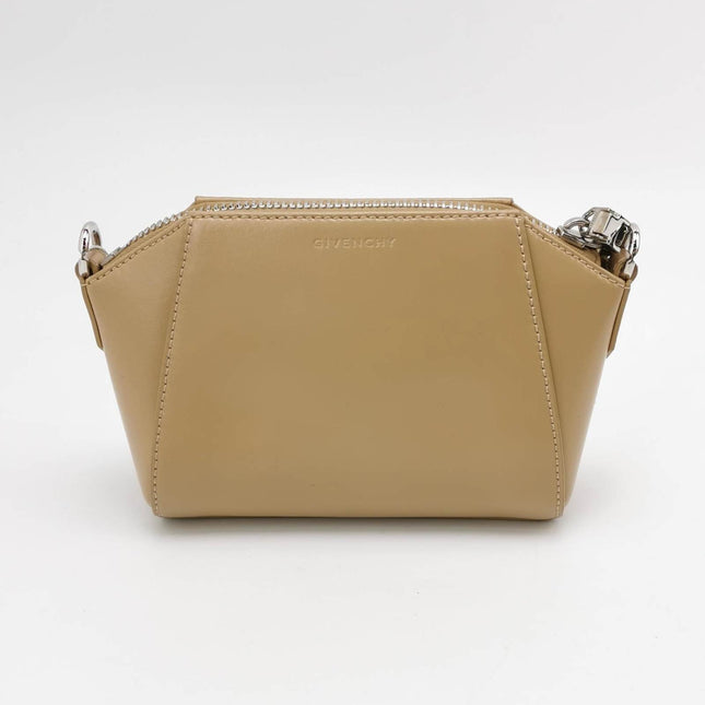 Sold Givenchy Antigona Nano Beige Calf Leather Crossbody Bag
