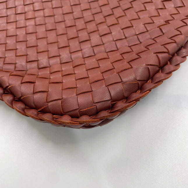 Bottega Veneta Veneta Hobo Maxi Brick Red Intrecciato Leather Bag 50cm