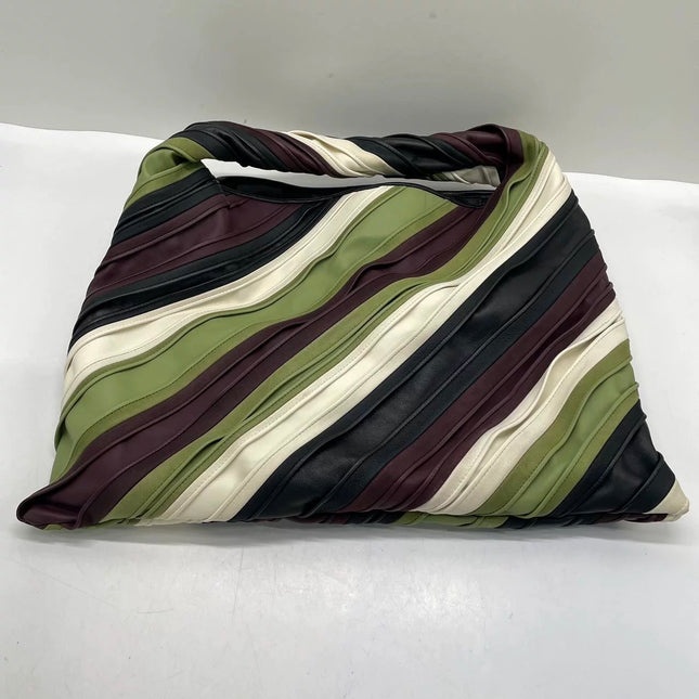 Bottega Veneta Hop Large Stripe Leather Hobo Bag 54cm