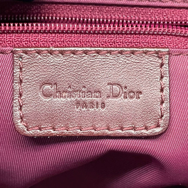 Dior Saddle Vintage Medium Red Burgundy Monogram Oblique Shoulder Bag 2002