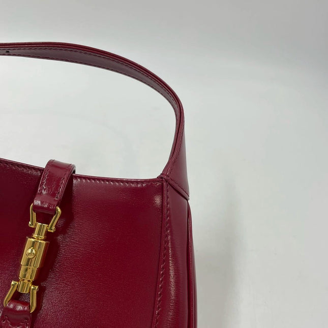 Gucci Jackie 1961 Mini Red Burgundy Leather Bag