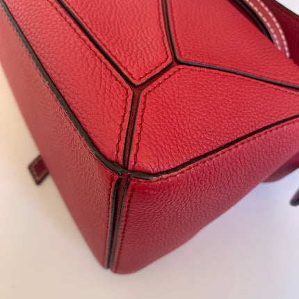 Loewe Puzzle bag small raspberry pink leather