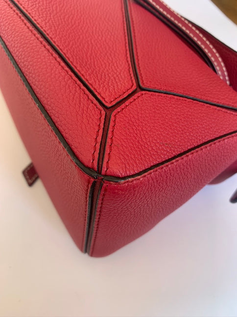 Loewe Puzzle bag small raspberry pink leather