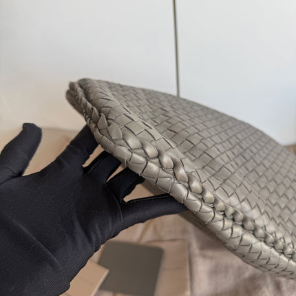 Bottega Veneta Hobo Bag Lambskin leather Dark Grey 47cm