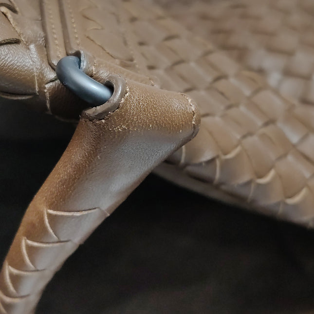 Bottega Veneta Maxi Convertible Tote Dark Chocolate Brown Leather 50cm