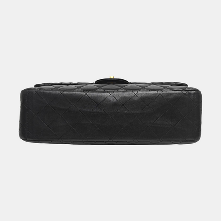 Chanel Classic Flap Maxi 2009 Black Lambskin Leather Single Flap with Gold Hardware