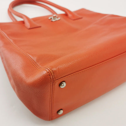 Chanel Cerf Executive Tall Red Leather Handbag 30cm