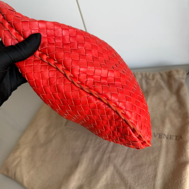 Bottega Veneta Hobo Bag leather Bright Red Medium 40cm