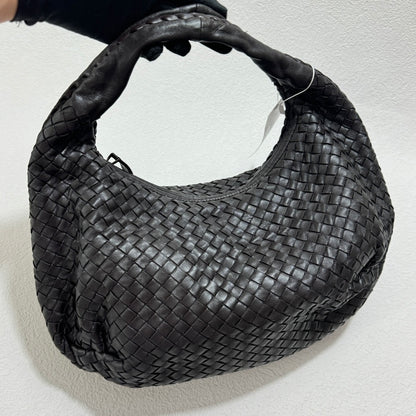 Sold Bottega Veneta Belly Hobo Intrecciato Lambskin Leather Dark Chocolate Brown Medium 40cm