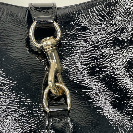 Gucci Jackie 1961 Small Black Patent Leather Shoulder Bag S24