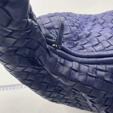 Bottega Veneta Hobo Bag Lambskin leather Navy Medium 47cm