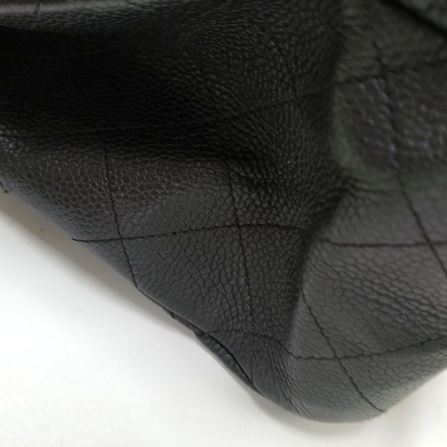 Chanel 2014 Paris-Edinburgh Flap Tote Bag Black Caviar Leather