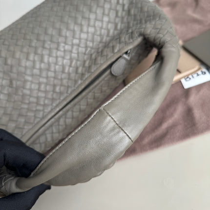 Bottega Veneta Belly Hobo Intrecciato Grey Leather Medium 40cm