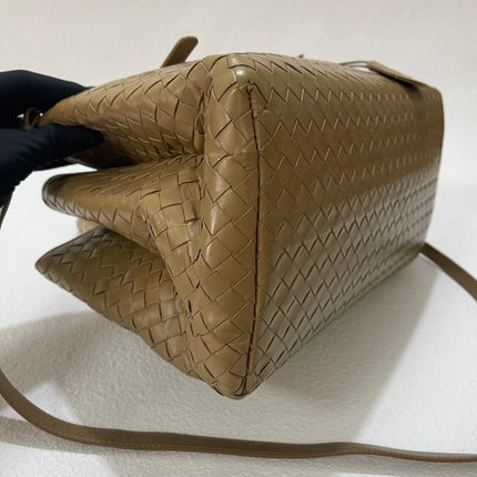 Bottega Veneta Roma Intrecciato Nappa Leather Beige Light Brown Small 30cm