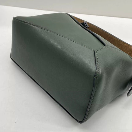Loewe Puzzle Edge Braided Handle Small Dark Green Nappa Calfskin leather Crossbody bag