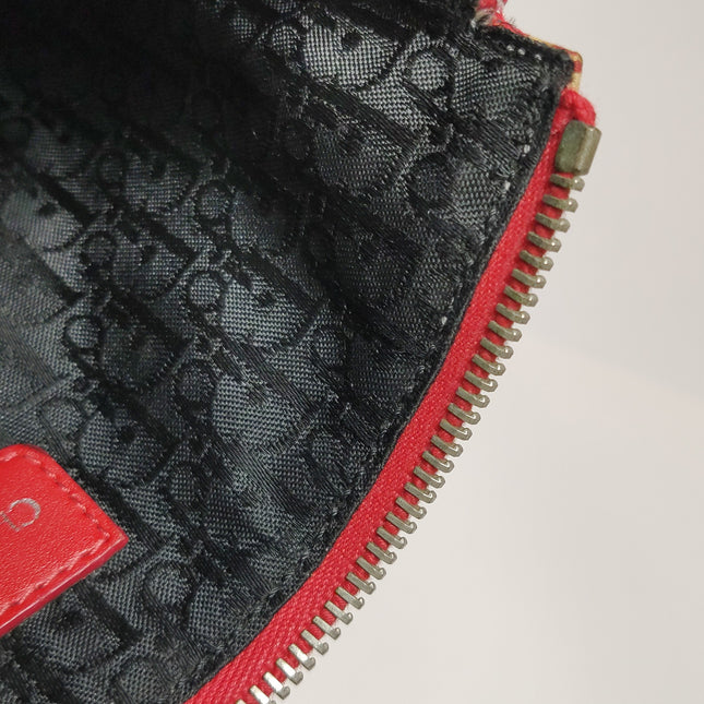 Dior Saddle Mini Classic Hardcore by John Galliano White Canvas Silver Hardware