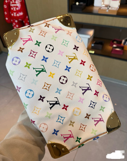 Louis Vuitton x Takashi Murakami Speedy 30 Lock White Multicolor
