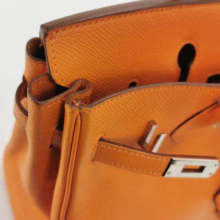 Hermes Birkin 25 Orange H 93 Epsom Leather Palladium Hardware