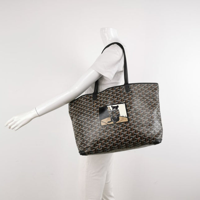 Goyard Artois GM Large Black French Bulldog Reinforced Corners and Zipper