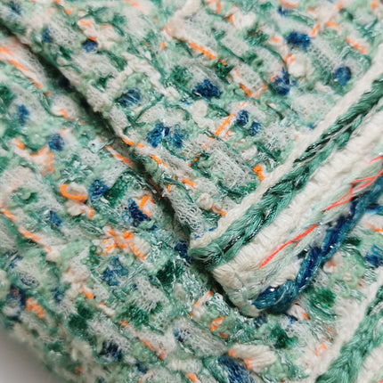 Chanel Classic Flap Mini Rectangular Tweed Green Multicolor Gold Hardware 2018-19