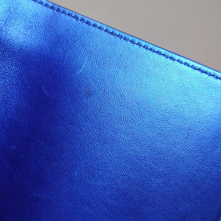 Chanel Le Boy Small Electric Royal Blue Patent Leather Bag