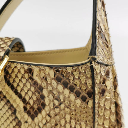 Sold Gucci Jackie 1961 Mini Python-skin Leather Bag with Adjustable Strap Size Multicolor