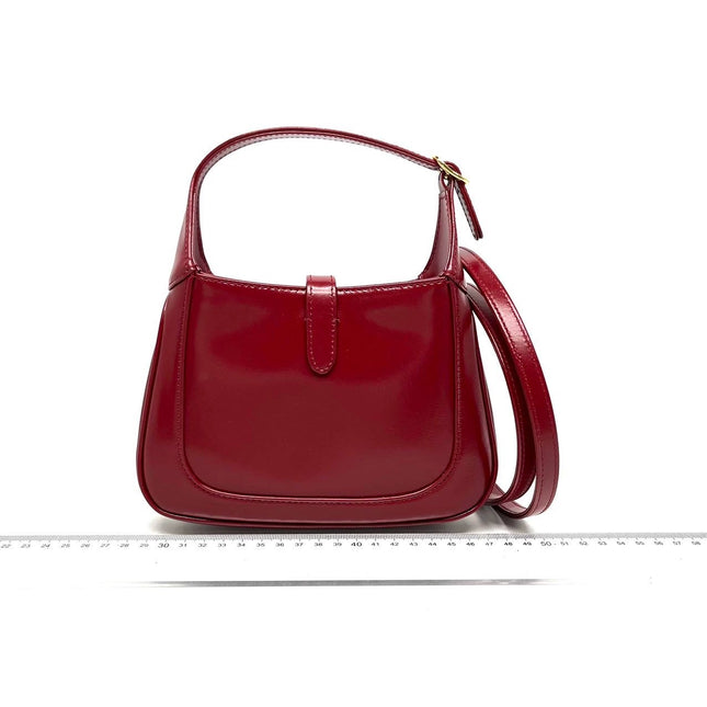 Sold Gucci Jackie 1961 Mini Red Burgundy Leather Bag