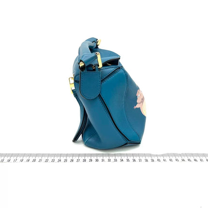 Loewe x Spirited Away Studio Ghibli Collection Puzzle Small Blue Crossbody Bag