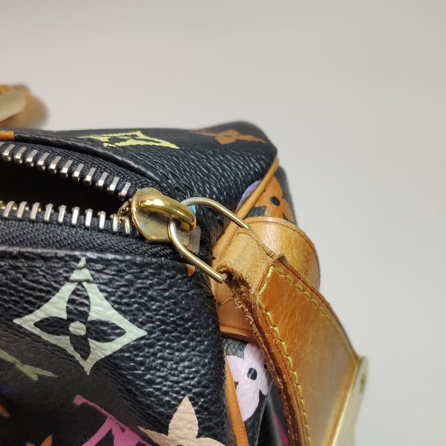Louis Vuitton x Takashi Murakami Speedy 30 Lock Black Multicolor