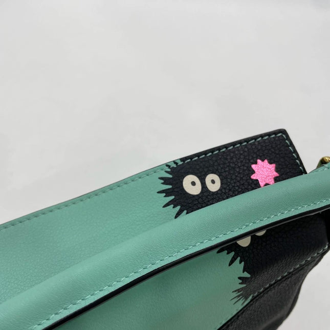 Loewe x Studio Ghibli Collection Susuwatari Mini Puzzle Green Crossbody Bag